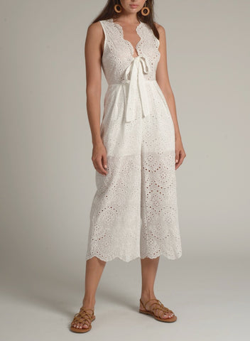 120603 WHITE RUFFLE PLEATED DRESS